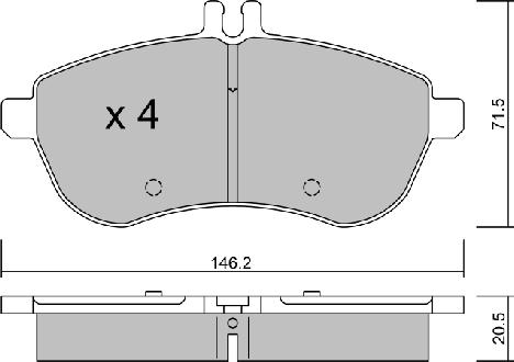 Aisin BPMB-1002 - Kit pastiglie freno, Freno a disco autozon.pro