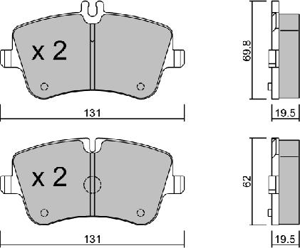 AISIN BPMB-1007 - Kit pastiglie freno, Freno a disco autozon.pro