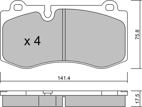 Aisin BPMB-1016 - Kit pastiglie freno, Freno a disco autozon.pro