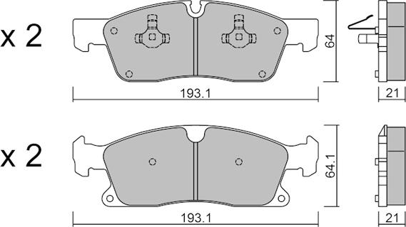 Aisin BPMB-1018 - Kit pastiglie freno, Freno a disco autozon.pro