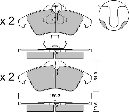 Aisin BPMB-1013 - Kit pastiglie freno, Freno a disco autozon.pro