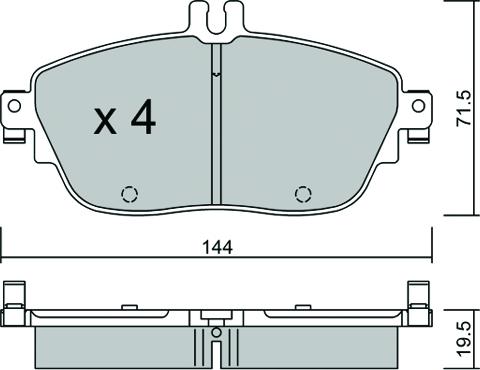 Aisin BPMB-1020 - Kit pastiglie freno, Freno a disco autozon.pro