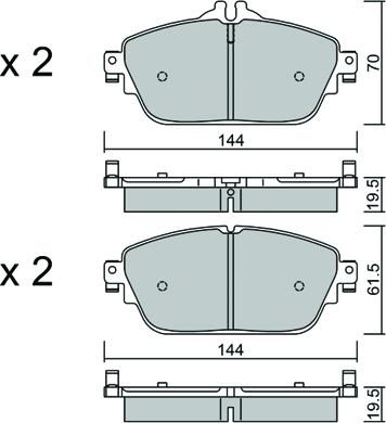 Aisin BPMB-1021 - Kit pastiglie freno, Freno a disco autozon.pro