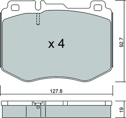 Aisin BPMB-1023 - Kit pastiglie freno, Freno a disco autozon.pro