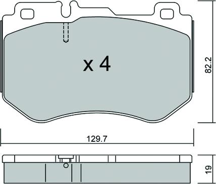 Aisin BPMB-1022 - Kit pastiglie freno, Freno a disco autozon.pro