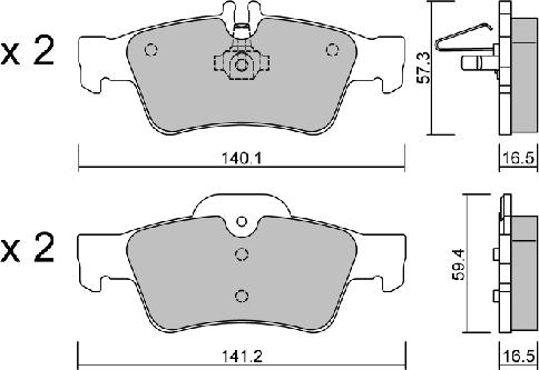 Aisin BPMB-2004 - Kit pastiglie freno, Freno a disco autozon.pro