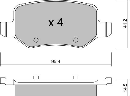 Aisin BPMB-2006 - Kit pastiglie freno, Freno a disco autozon.pro