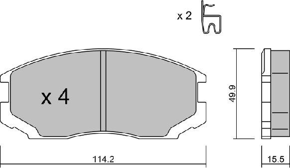 Aisin BPMI-1904 - Kit pastiglie freno, Freno a disco autozon.pro