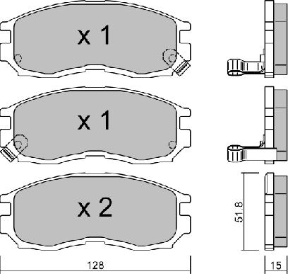 Aisin BPMI-1905 - Kit pastiglie freno, Freno a disco autozon.pro