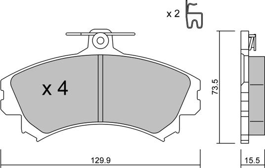 AISIN BPMI-1004 - Kit pastiglie freno, Freno a disco autozon.pro