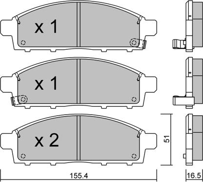 Aisin BPMI-1005 - Kit pastiglie freno, Freno a disco autozon.pro