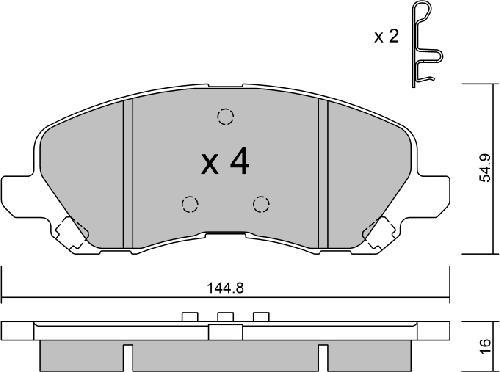 Aisin BPMI-1001 - Kit pastiglie freno, Freno a disco autozon.pro