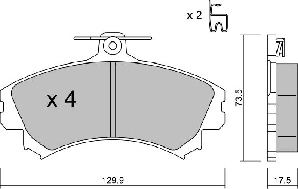 Aisin BPMI-1003 - Kit pastiglie freno, Freno a disco autozon.pro