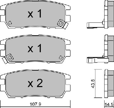 Aisin BPMI-2900 - Kit pastiglie freno, Freno a disco autozon.pro