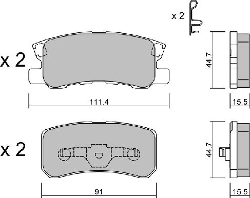 Aisin BPMI-2901 - Kit pastiglie freno, Freno a disco autozon.pro