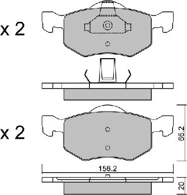 Aisin BPMZ-1908 - Kit pastiglie freno, Freno a disco autozon.pro