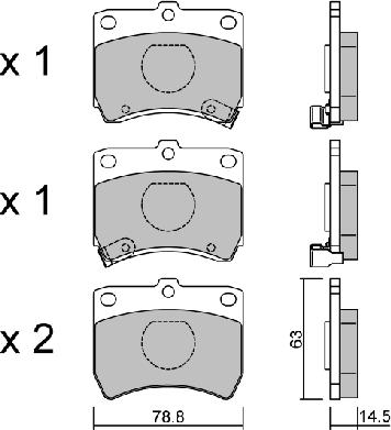 Aisin BPMZ-1907 - Kit pastiglie freno, Freno a disco autozon.pro