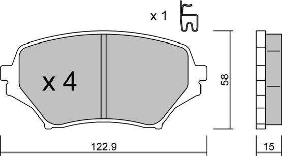 Aisin BPMZ-1004 - Kit pastiglie freno, Freno a disco autozon.pro