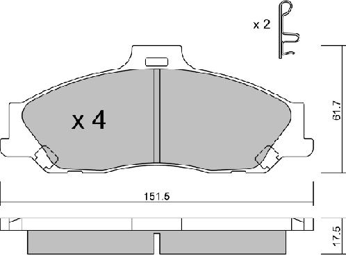 Aisin BPMZ-1006 - Kit pastiglie freno, Freno a disco autozon.pro