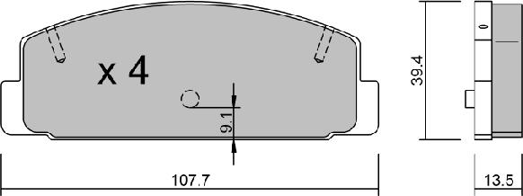 Aisin BPMZ-2901 - Kit pastiglie freno, Freno a disco autozon.pro