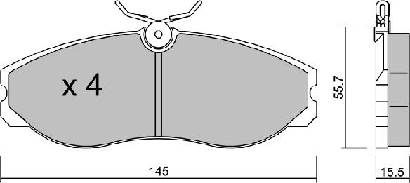 Aisin BPNI-1907 - Kit pastiglie freno, Freno a disco autozon.pro