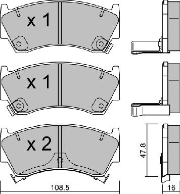 Aisin BPNI-1916 - Kit pastiglie freno, Freno a disco autozon.pro