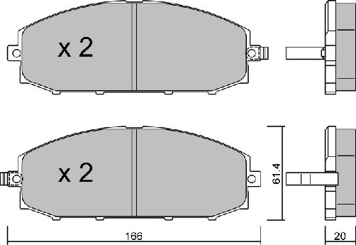 Aisin BPNI-1918 - Kit pastiglie freno, Freno a disco autozon.pro