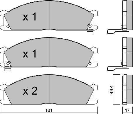 Aisin BPNI-1912 - Kit pastiglie freno, Freno a disco autozon.pro