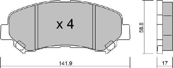 Aisin BPNI-1004 - Kit pastiglie freno, Freno a disco autozon.pro