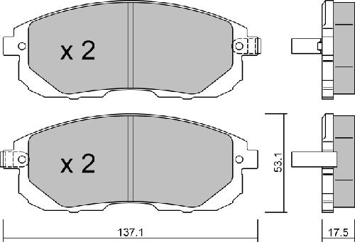 Aisin BPNI-1005 - Kit pastiglie freno, Freno a disco autozon.pro