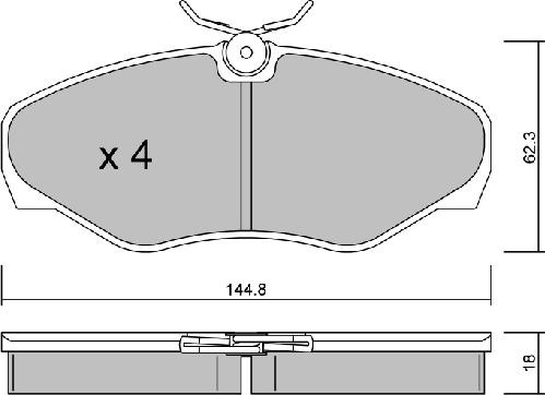 Aisin BPNI-1006 - Kit pastiglie freno, Freno a disco autozon.pro