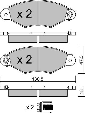 Aisin BPNI-1003 - Kit pastiglie freno, Freno a disco autozon.pro