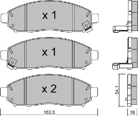 Aisin BPNI-1007 - Kit pastiglie freno, Freno a disco autozon.pro