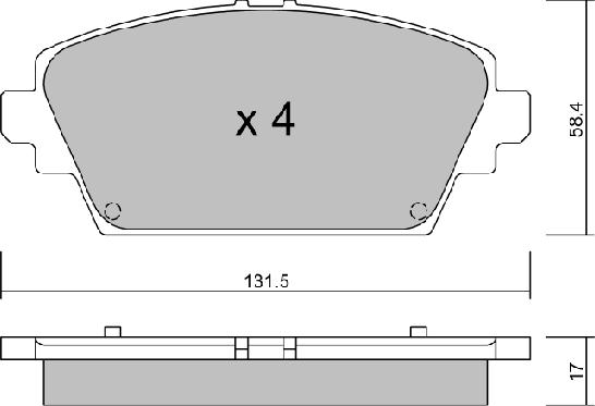 Aisin BPNI-1015 - Kit pastiglie freno, Freno a disco autozon.pro