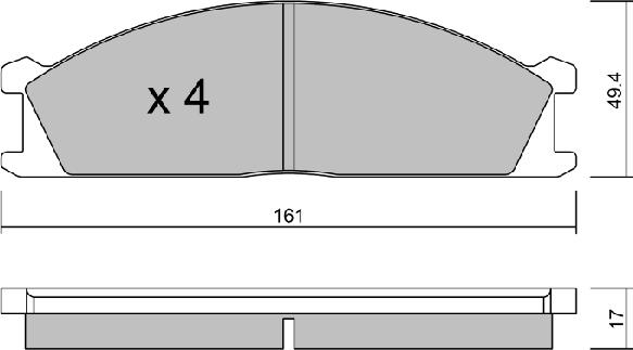 Aisin BPNI-1011 - Kit pastiglie freno, Freno a disco autozon.pro