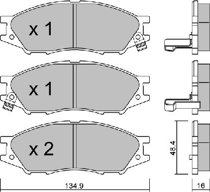 Aisin BPNI-1013 - Kit pastiglie freno, Freno a disco autozon.pro