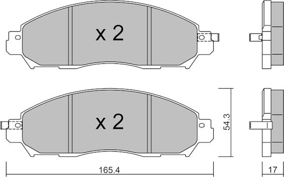 Aisin BPNI-1020 - Kit pastiglie freno, Freno a disco autozon.pro