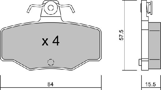 Aisin BPNI-2901 - Kit pastiglie freno, Freno a disco autozon.pro