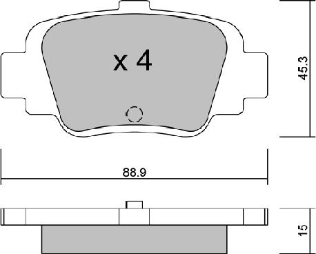 Aisin BPNI-2903 - Kit pastiglie freno, Freno a disco autozon.pro