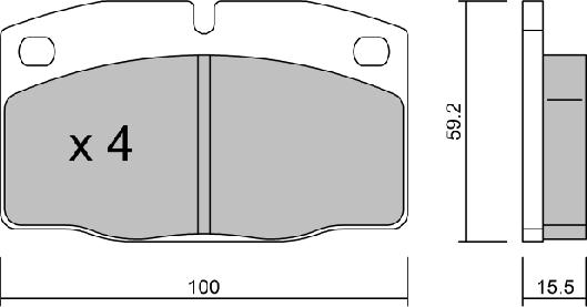 Aisin BPOP-1004 - Kit pastiglie freno, Freno a disco autozon.pro