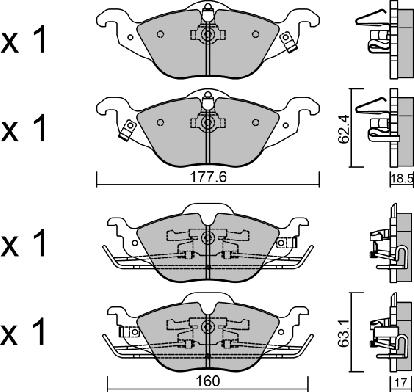 AISIN BPOP-1006 - Kit pastiglie freno, Freno a disco autozon.pro