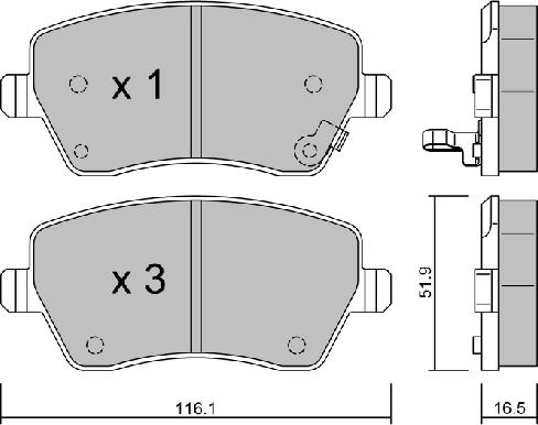 ATE 605700 - Kit pastiglie freno, Freno a disco autozon.pro