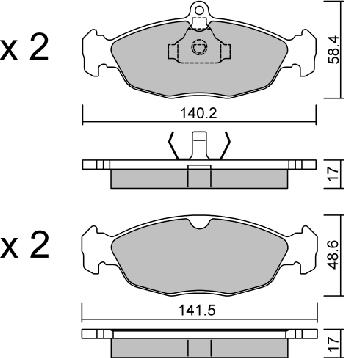 Aisin BPOP-1003 - Kit pastiglie freno, Freno a disco autozon.pro