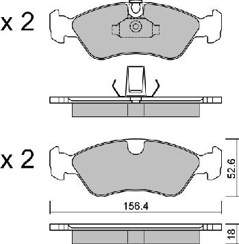 Aisin BPOP-1016 - Kit pastiglie freno, Freno a disco autozon.pro