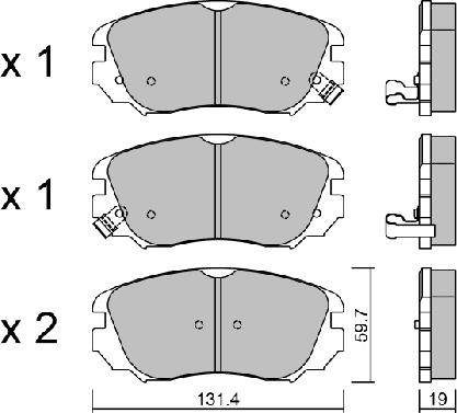 Aisin BPOP-1010 - Kit pastiglie freno, Freno a disco autozon.pro