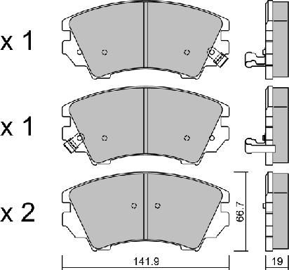 Aisin BPOP-1011 - Kit pastiglie freno, Freno a disco autozon.pro