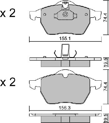 Aisin BPOP-1012 - Kit pastiglie freno, Freno a disco autozon.pro