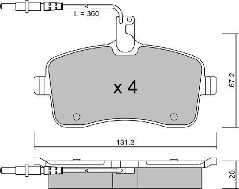 Aisin BPPE-1009 - Kit pastiglie freno, Freno a disco autozon.pro