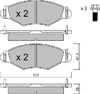 Aisin BPPE-1006 - Kit pastiglie freno, Freno a disco autozon.pro