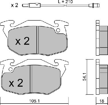 Aisin BPPE-1003 - Kit pastiglie freno, Freno a disco autozon.pro